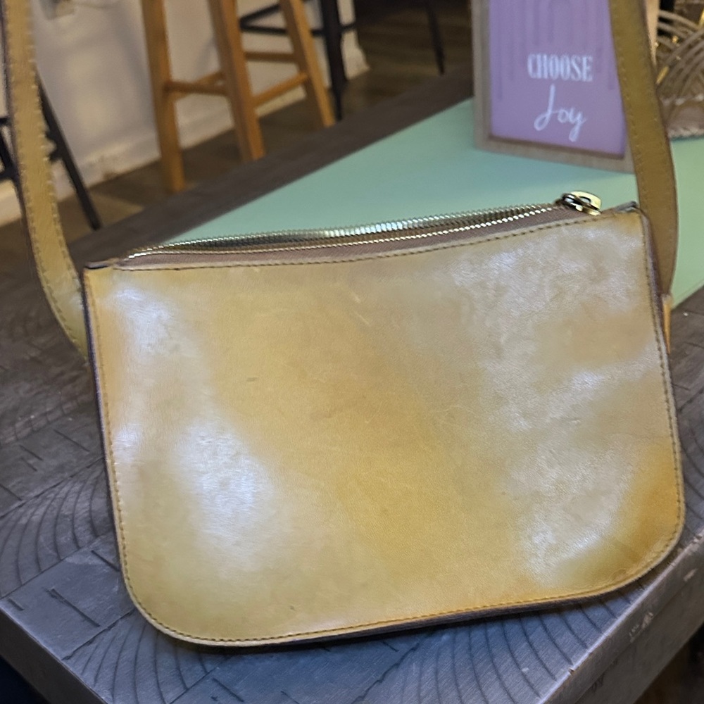 Madewell Leather Crossbody Bag in Mustard Yellow Euc